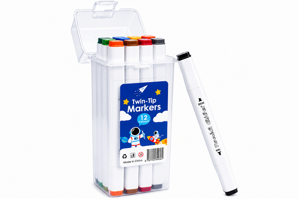 Twin-Tip Dual-Sided Coloring Markers