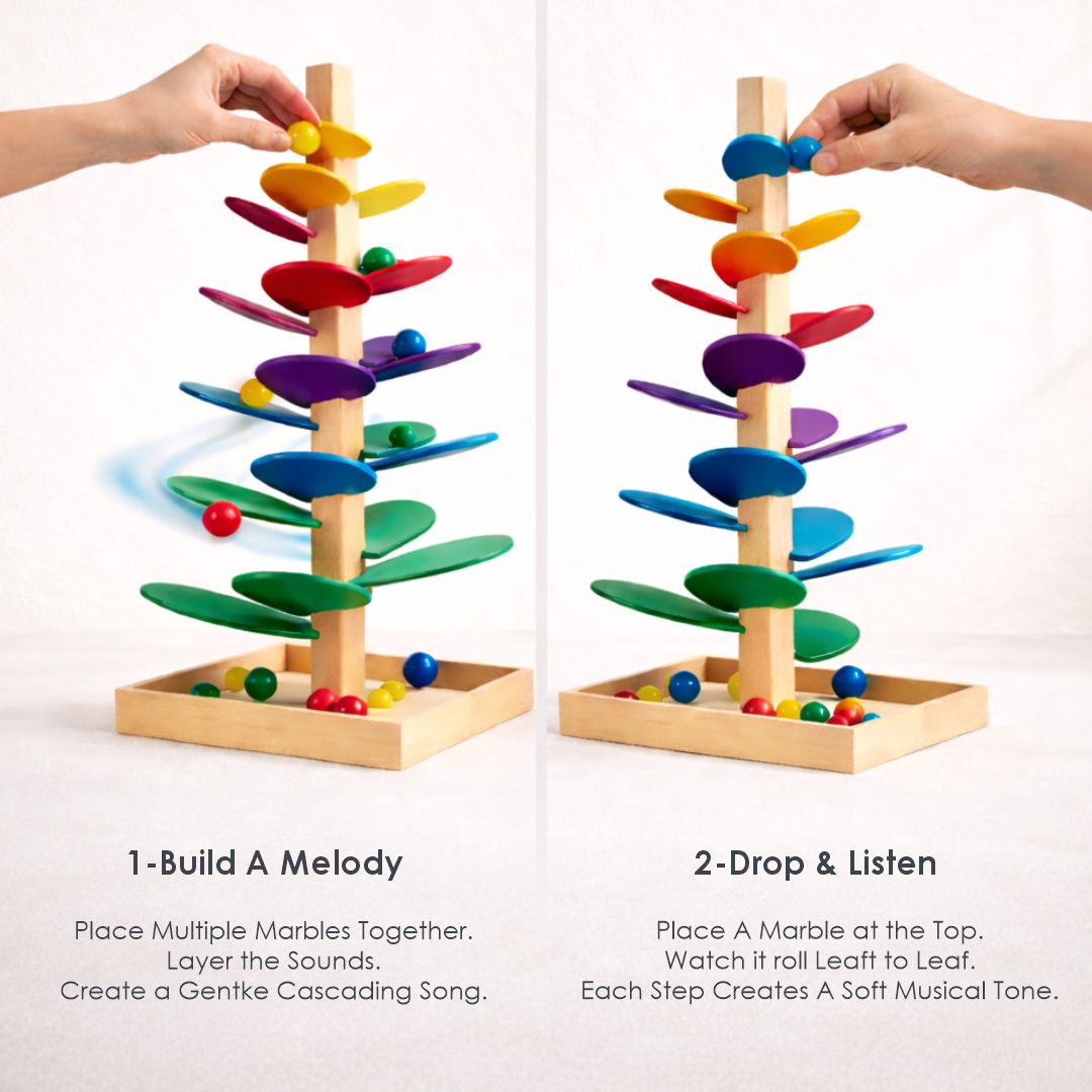 Wooden Musical Marble Tree