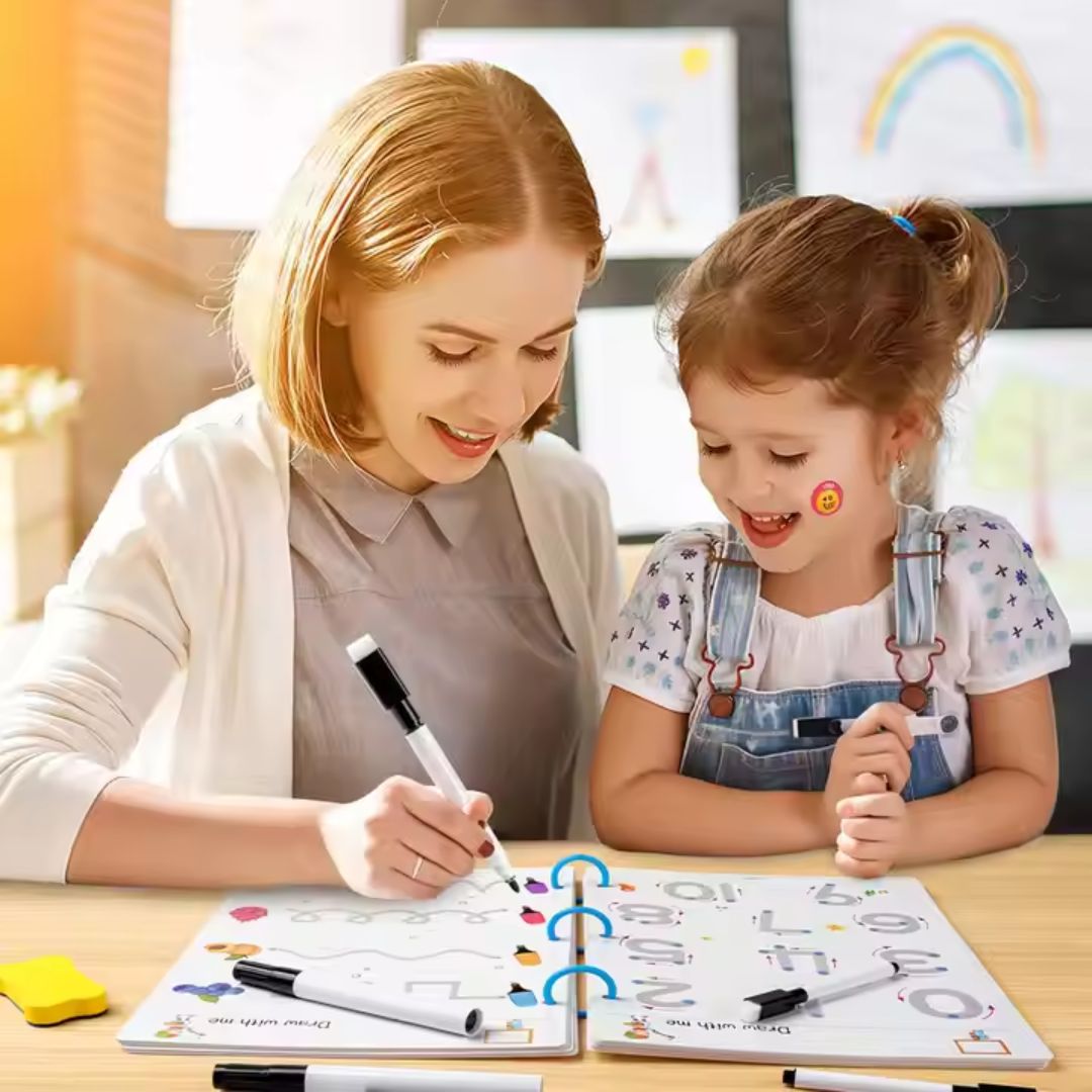 Kids Educational Book Set - 64 Pages, 3 Markers