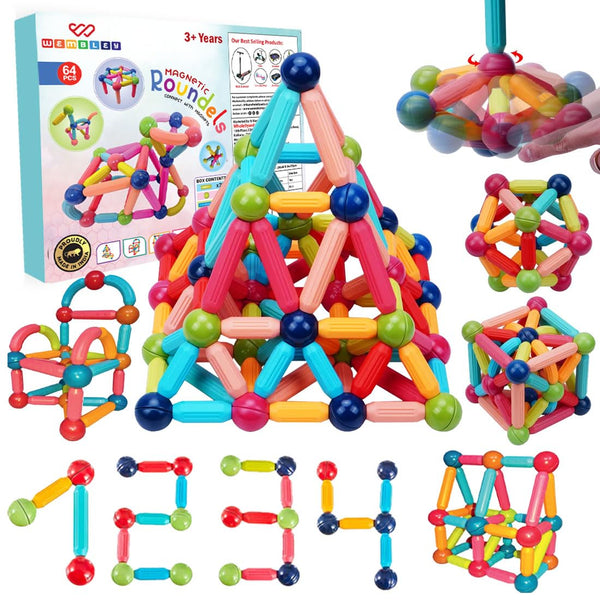 Magnetic Building Blocks Construction Set for Kids