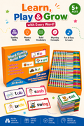 English Word Family Build Book – 30 Flip Books for Phonics & Vocabulary